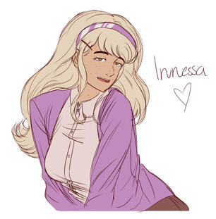 halfbody colored sketch (colored lineart)
