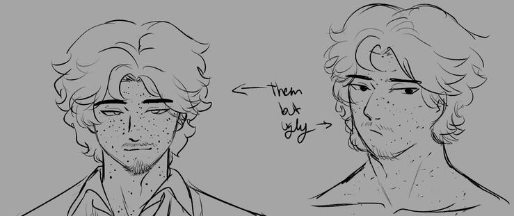 2 headshot sketches