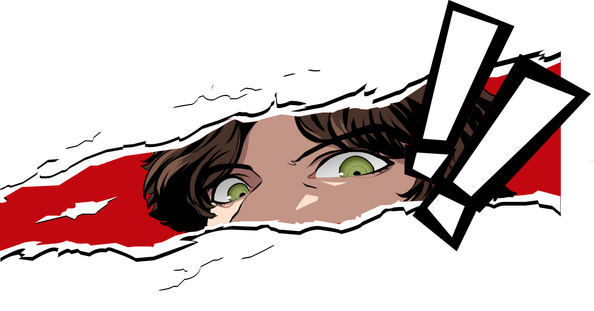 cell shaded headshot (p5 cut-in style)